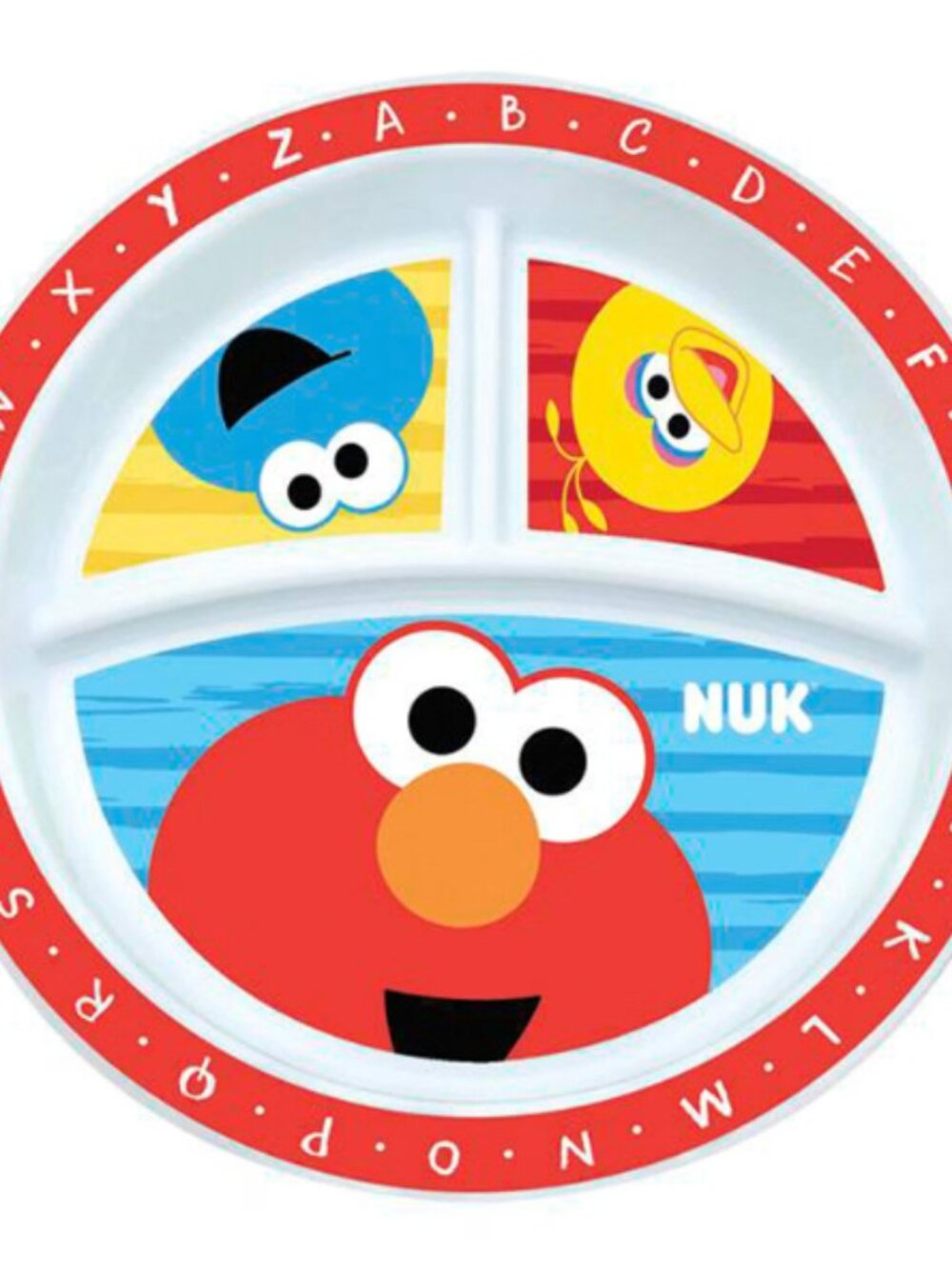 NUK Sesame Street Elmo Cookie Monster Big Bird Divided Plate